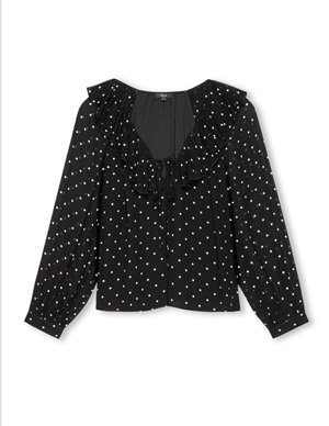 Rails honora dot blouse - black back