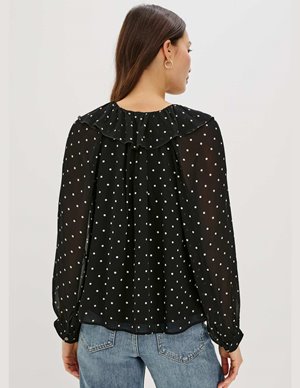 Rails honora dot blouse - black model