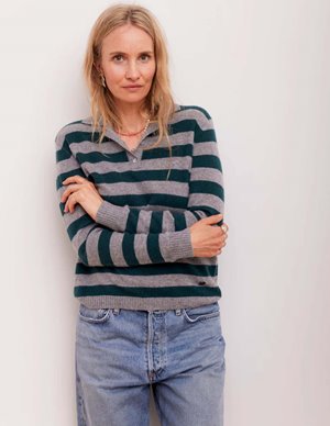 Beta Studios lizzie stripe jumper - green