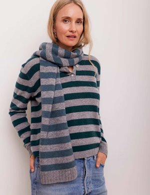 Beta Studios lizzie stripe jumper - green side