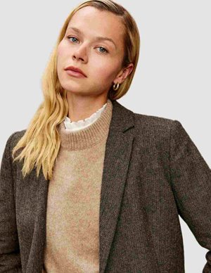 Rails jac jacket - camel herringbone back