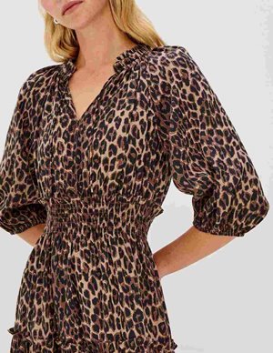 Rails caterine dress - brown animal back