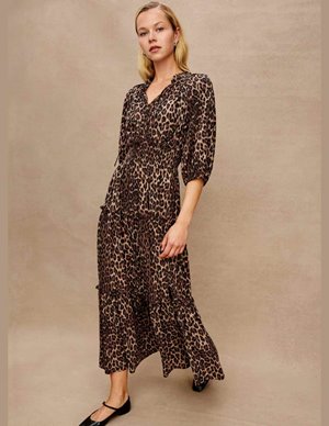 Rails caterine dress - brown animal detail