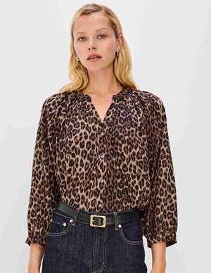 Rails saint blouse - brown animal
