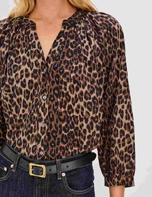 Rails saint blouse - brown animal side