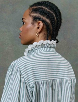 Louise Misha cora shirt - almond stripe back
