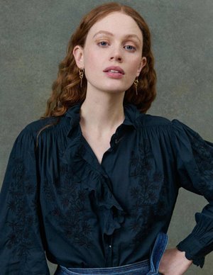 Louise Misha cora shirt - black
