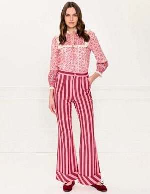 Pink City Prints nettie blouse - burgundy model