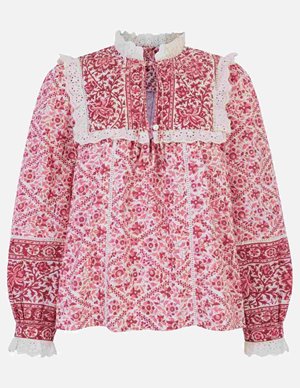Pink City Prints nettie blouse - burgundy back