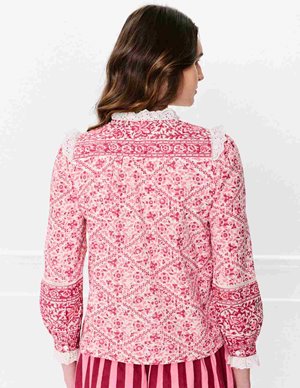 Pink City Prints nettie blouse - burgundy detail