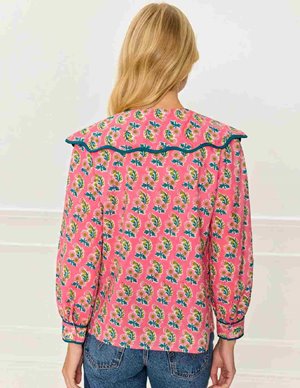Pink City Prints apple blouse - candy model