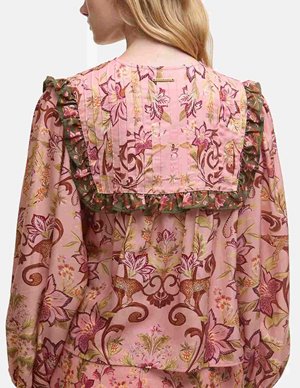 Barbour cami blouse - pink detail