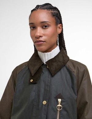 Barbour evette wax jacket - green side