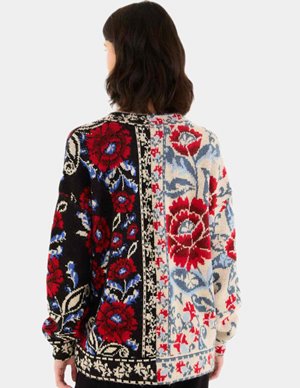 Farm Rio valentina cardigan - black side