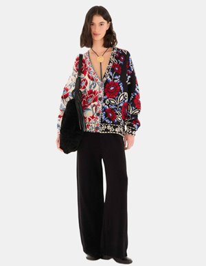 Farm Rio valentina cardigan - black detail