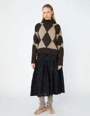 Dawn X Dare erica jumper - mocca side