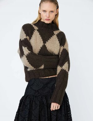 Dawn X Dare erica jumper - mocca detail