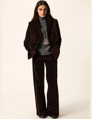 Des Petits Hauts ephyria jacket - coffee detail