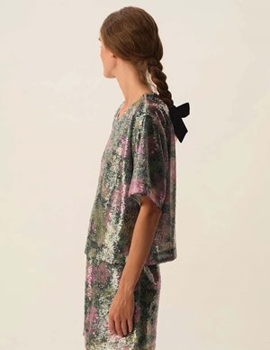 Des Petits Hauts honoree sequin top - multi side