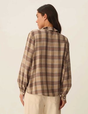 Des Petits Hauts tessa blouse - neutral check detail
