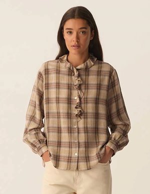 Des Petits Hauts tessa blouse - neutral check