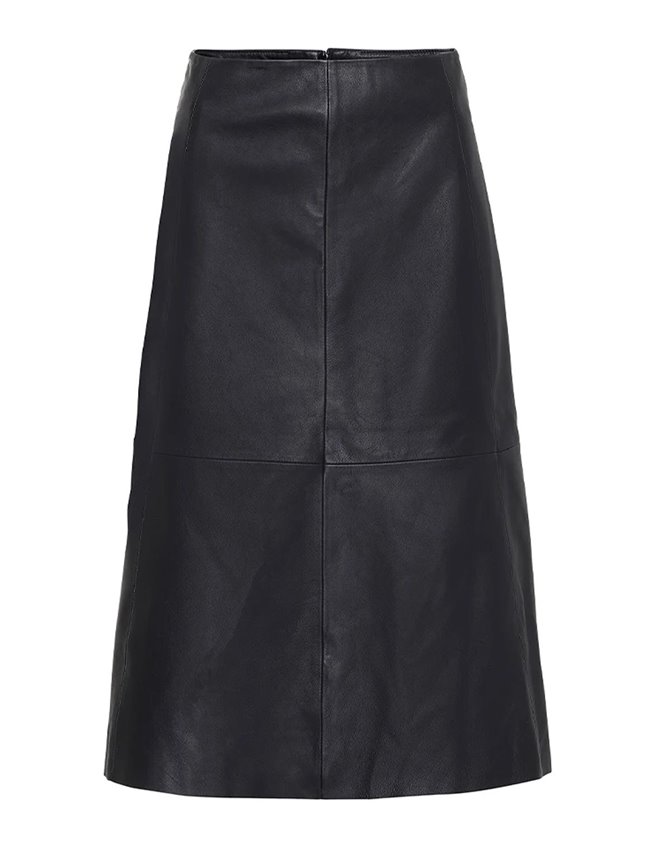 2nd Day Marvin Leather Skirt (Black) - Feather & Stitch