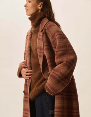 Des Petits Hauts yamanon coat - check detail