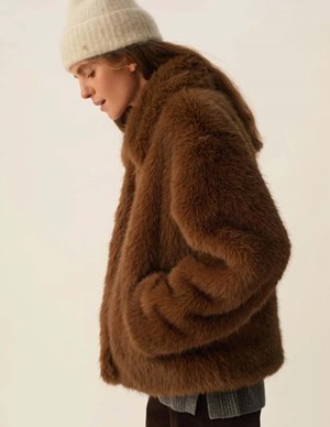 Des Petits Hauts ybou coat - mocha detail
