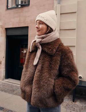 Des Petits Hauts ybou coat - mocha side