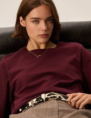 Des Petits Hauts martino belt - cow print side