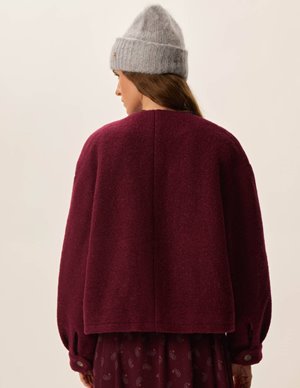 Des Petits Hauts isadora jacket - burgundy side