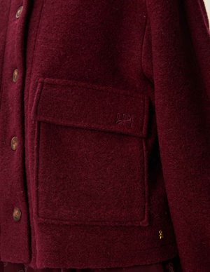 Des Petits Hauts isadora jacket - burgundy detail