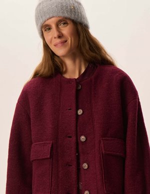 Des Petits Hauts isadora jacket - burgundy model