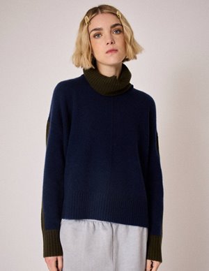Absolut Cashmere candace jumper - navy combo back