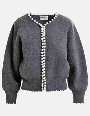Essentiel Antwerp ideas cardigan - charcoal back