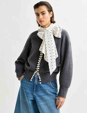 Essentiel Antwerp ideas cardigan - charcoal