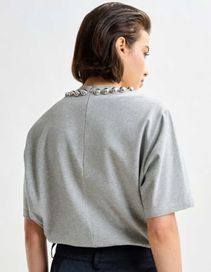 Essentiel Antwerp intenso t - shirt - grey detail