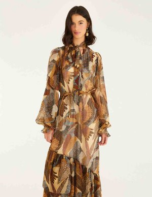 Farm Rio dotted macaws dress - cream side