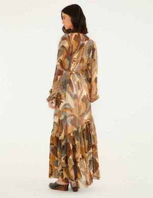 Farm Rio dotted macaws dress - cream detail