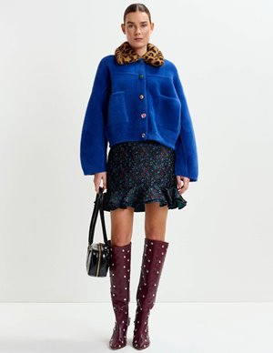 Essentiel Antwerp intention jacket - blue detail