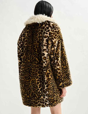Essentiel Antwerp ileopard coat - leopard detail