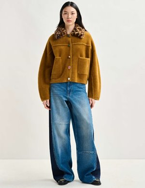 Essentiel Antwerp intention jacket - tan side