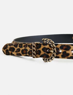 Essentiel Antwerp ipony belt - leopard print detail
