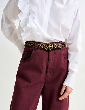 Essentiel Antwerp ipony belt - leopard print side