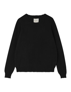 Jumper 1234 distressed crew jumper - black back