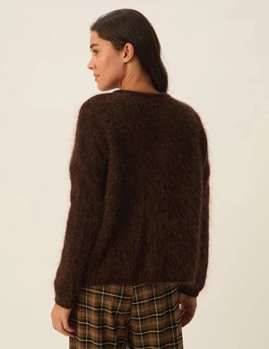 Des Petits Hauts bea cardigan - coffee model