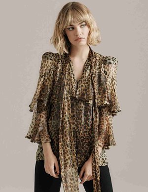 Queens of Archive bea blouse - animal print detail