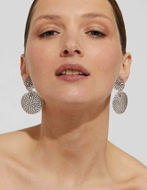 Gas Bijoux onde gourmette earrings small - silver back