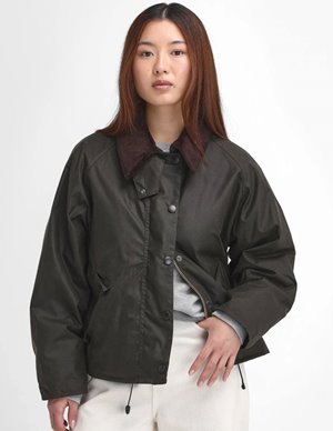 Barbour transport wax jacket - sage