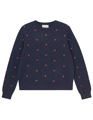 Jumper 1234 fancy crew - navy back